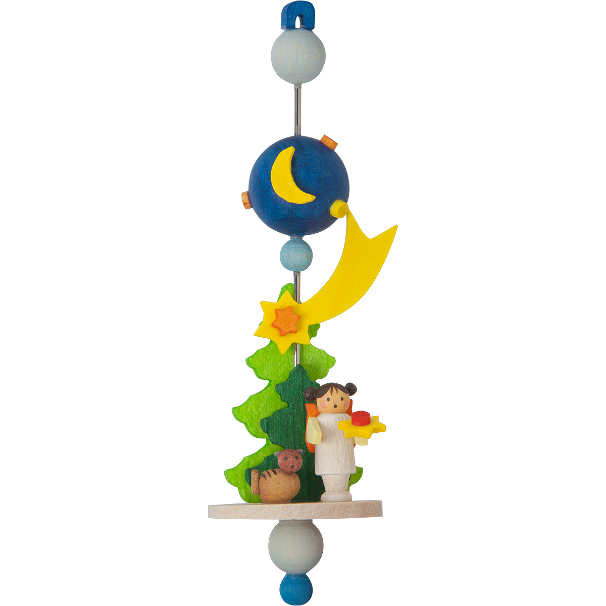 Starry Spindle (Little Angel & Kitten) - Christmas Tree Decoration